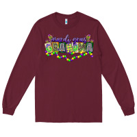 Burgundy mardi gras grandma Long Sleeve Tee - CowGirlArtShop