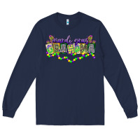 Navy mardi gras grandma Long Sleeve Tee - CowGirlArtShop