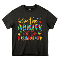 Asphalt see the ability not the disability Heavy Core Tee - LillyAllenDesigns