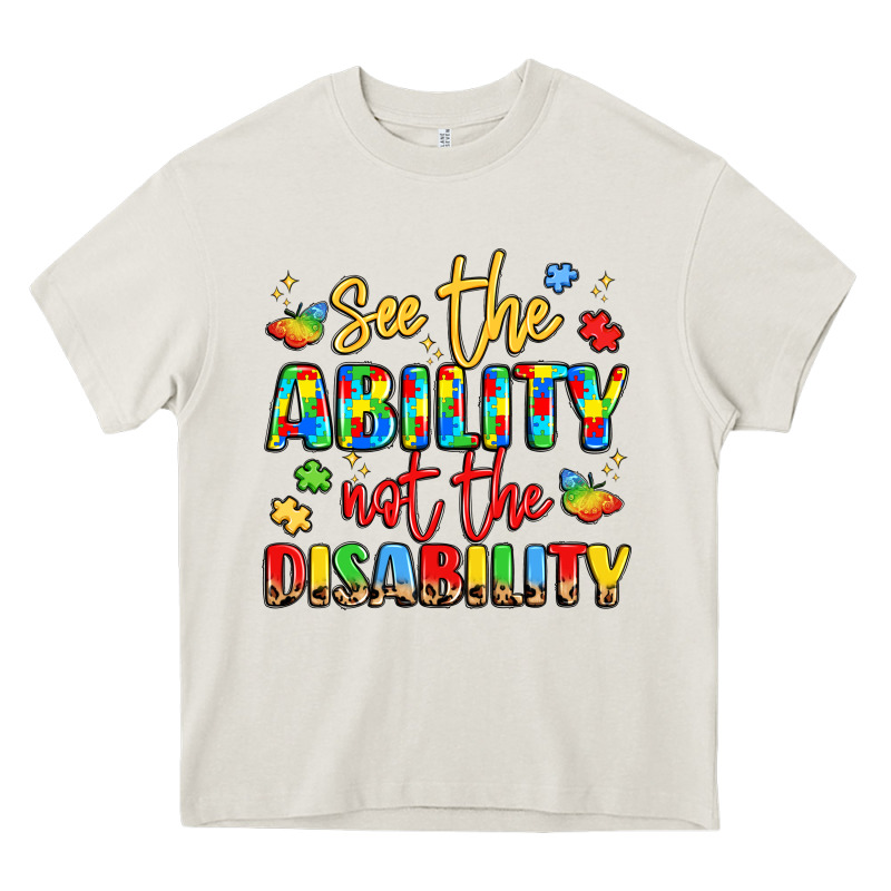 See The Ability Not The Disability Heavy Core Tee by LillyAllenDesigns | Teevron