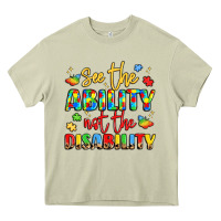 Mossy see the ability not the disability Heavy Core Tee - LillyAllenDesigns
