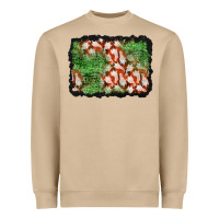 Mushroom halloween ghost background Heavyweight Sweatshirt - BundleAndBundleShop