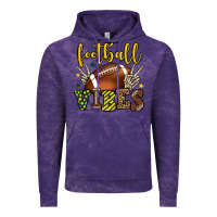 Cloud Purple Football vibes yellow and green team color Vintage Hoodie - HowdyJamesFarm