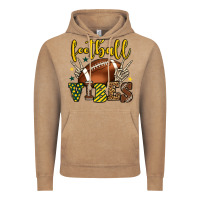 Vintage Coffee Football vibes yellow and green team color Vintage Hoodie - HowdyJamesFarm