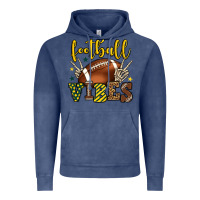 Vintage Denim Football vibes yellow and green team color Vintage Hoodie - HowdyJamesFarm