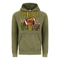 Vintage Olive Football vibes yellow and green team color Vintage Hoodie - HowdyJamesFarm