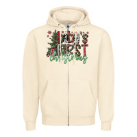Sandshell Baby's First Christmas Zipper Hoodie - CowhideDigitalArt