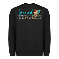 Black blessed teacher Heavyweight Sweatshirt - BundleAndBundleShop