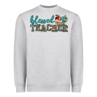 Heather Grey blessed teacher Heavyweight Sweatshirt - BundleAndBundleShop