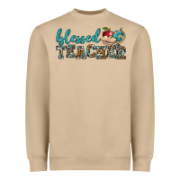 Blessed Teacher Heavyweight Sweatshirt | Teevron