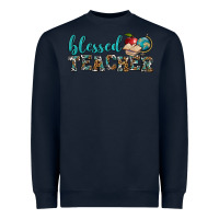 Navy blessed teacher Heavyweight Sweatshirt - BundleAndBundleShop
