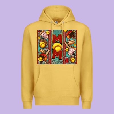 Softball Mom Premium Hoodie Designed By Jasminsmagicworld