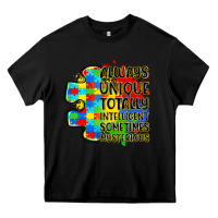 Black always unique totally intelligent sometimes myster Heavy Core Tee - LillyAllenDesigns