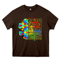 Chocolate Brown always unique totally intelligent sometimes myster Heavy Core Tee - LillyAllenDesigns