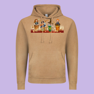 Wizards Coffee Cups Vintage Hoodie Designed By Tumblerdesignbyshophia