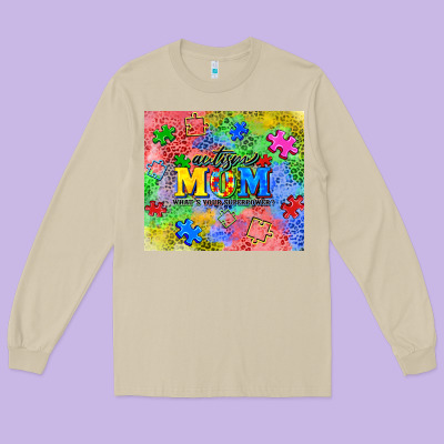 Autism Long Sleeve Tee Designed By Cowgirlartshop