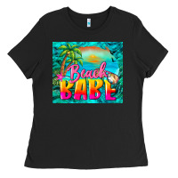 Black beach babe Ladies Tee - BarkalooDesign
