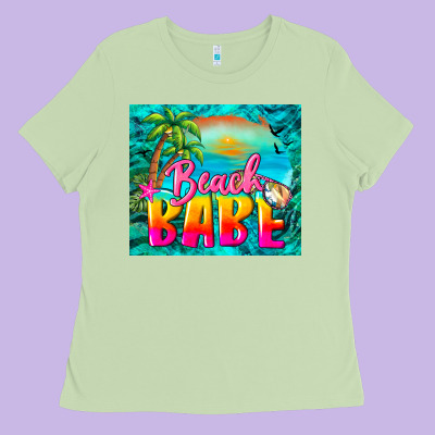 Beach Babe Ladies Tee Designed By Barkaloodesign