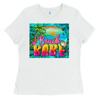 White beach babe Ladies Tee - BarkalooDesign