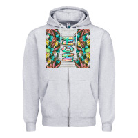 Heather Grey easter mom Zipper Hoodie - CowhideDigitalArt