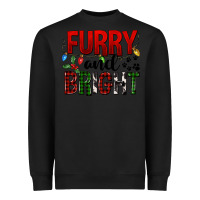 Black Furry And Bright Heavyweight Sweatshirt - FaDigitalArtStudio