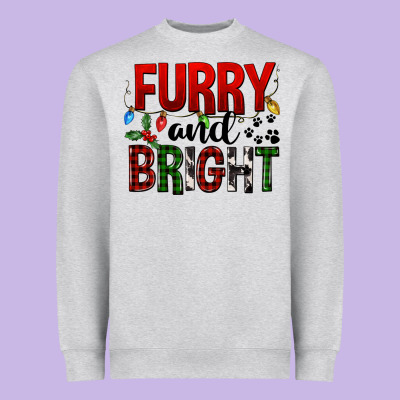 Furry And Bright Heavyweight Sweatshirt Designed By Fadigitalartstudio