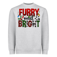 Heather Grey Furry And Bright Heavyweight Sweatshirt - FaDigitalArtStudio