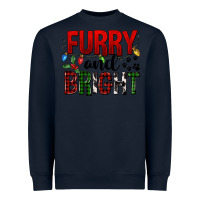 Navy Furry And Bright Heavyweight Sweatshirt - FaDigitalArtStudio
