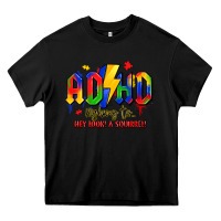 Black adhd awareness Heavy Core Tee - LillyAllenDesigns