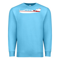 Ocean Blue Beechcraft Bonanza  Perfect Gift Premium Sweatshirt - minhPixels