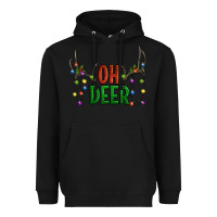 Black Oh deer christmas Heavyweight Hoodie - Artiststas