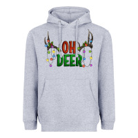 Heather Grey Oh deer christmas Heavyweight Hoodie - Artiststas