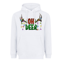 White Oh deer christmas Heavyweight Hoodie - Artiststas