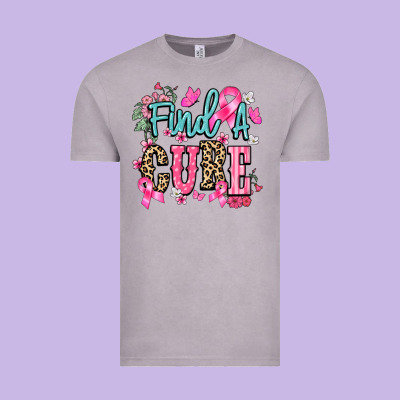 Find A Cure Cancer Awareness Vintage Tee Designed By Howdyjamesfarm