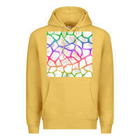 Antique Gold Watercolor Rainbow Giraffe Seamless Pattern Premium Hoodie - BundleAndBundleShop