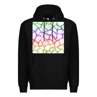 Black Watercolor Rainbow Giraffe Seamless Pattern Premium Hoodie - BundleAndBundleShop
