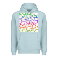 Blue Mist Watercolor Rainbow Giraffe Seamless Pattern Premium Hoodie - BundleAndBundleShop
