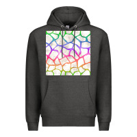 Charcoal Heather Watercolor Rainbow Giraffe Seamless Pattern Premium Hoodie - BundleAndBundleShop