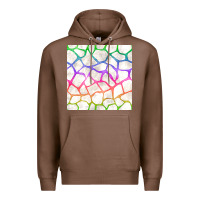 Chestnut Watercolor Rainbow Giraffe Seamless Pattern Premium Hoodie - BundleAndBundleShop