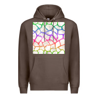 Coffee Watercolor Rainbow Giraffe Seamless Pattern Premium Hoodie - BundleAndBundleShop
