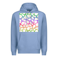 Colony Blue Watercolor Rainbow Giraffe Seamless Pattern Premium Hoodie - BundleAndBundleShop