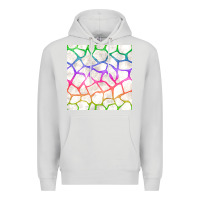 Dove Grey Watercolor Rainbow Giraffe Seamless Pattern Premium Hoodie - BundleAndBundleShop