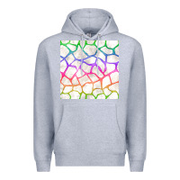 Heather Grey Watercolor Rainbow Giraffe Seamless Pattern Premium Hoodie - BundleAndBundleShop