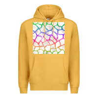 Mustard Watercolor Rainbow Giraffe Seamless Pattern Premium Hoodie - BundleAndBundleShop
