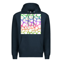 Navy Watercolor Rainbow Giraffe Seamless Pattern Premium Hoodie - BundleAndBundleShop