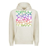 Oatmeal Heather Watercolor Rainbow Giraffe Seamless Pattern Premium Hoodie - BundleAndBundleShop