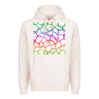 Pale Pink Watercolor Rainbow Giraffe Seamless Pattern Premium Hoodie - BundleAndBundleShop