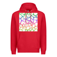 Red Watercolor Rainbow Giraffe Seamless Pattern Premium Hoodie - BundleAndBundleShop