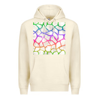 Sandshell Watercolor Rainbow Giraffe Seamless Pattern Premium Hoodie - BundleAndBundleShop