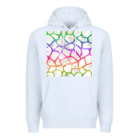 White Watercolor Rainbow Giraffe Seamless Pattern Premium Hoodie - BundleAndBundleShop